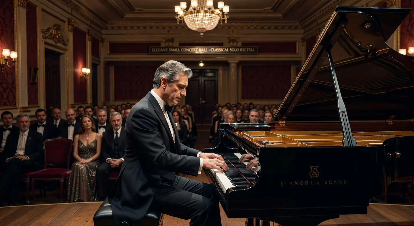 Piano recital in a beautiful hall